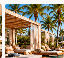 SUNVEX guest charging by a resort pool